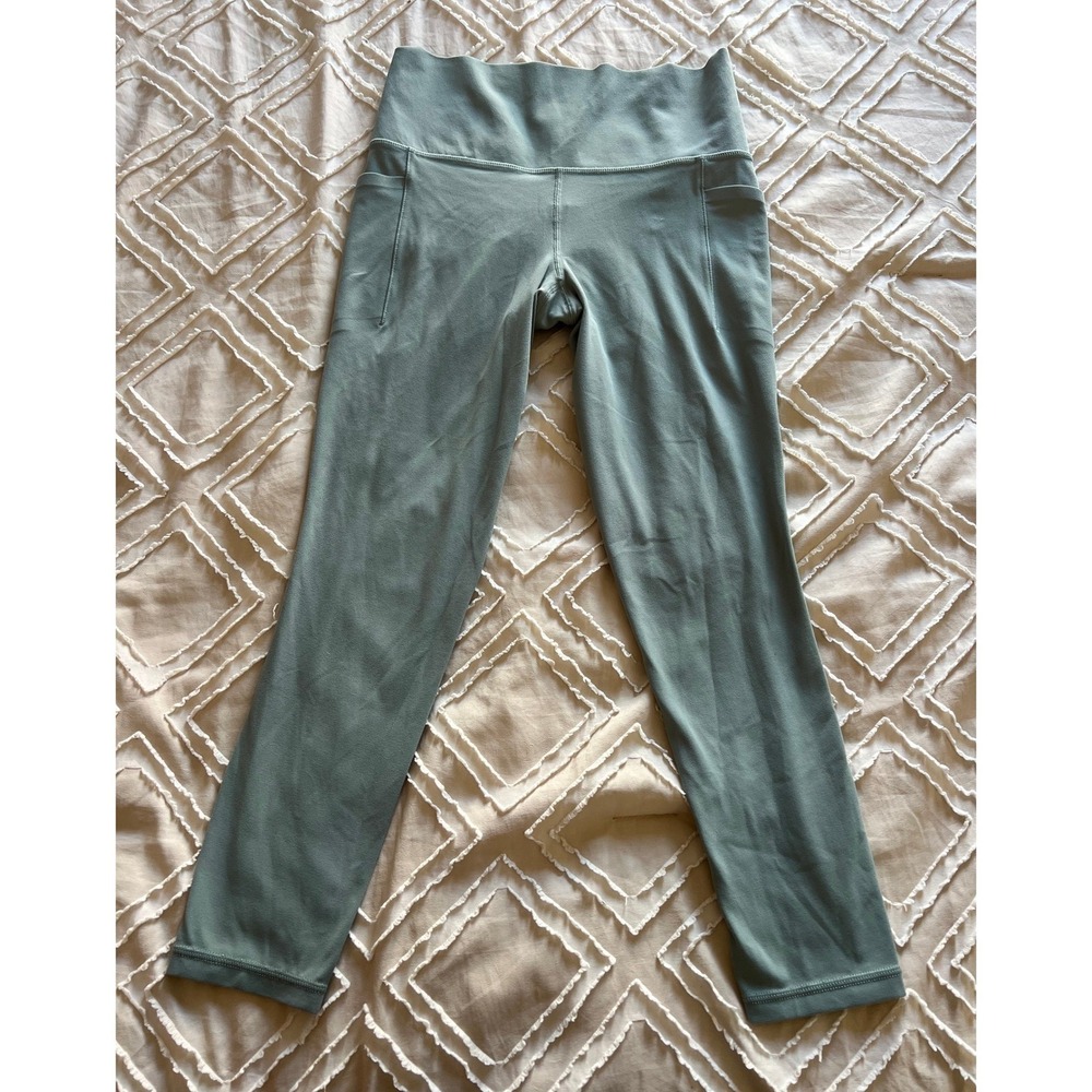 Athleta Salutation Stash Pocket II 7/8 Tight Sage Green High Rise Leggings Small